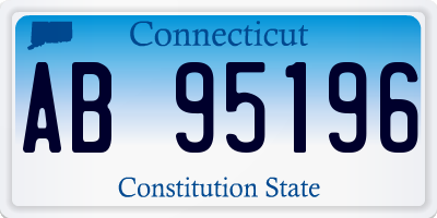 CT license plate AB95196