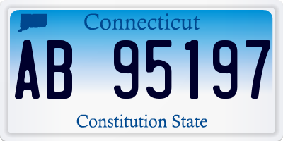CT license plate AB95197