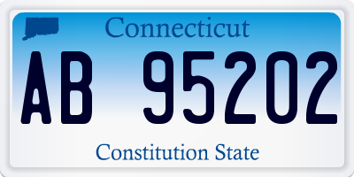 CT license plate AB95202