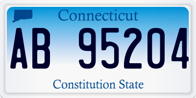CT license plate AB95204