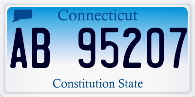 CT license plate AB95207
