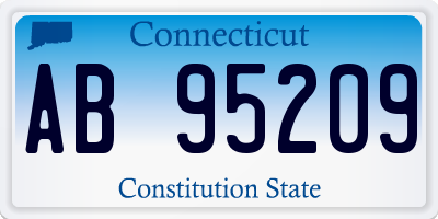 CT license plate AB95209