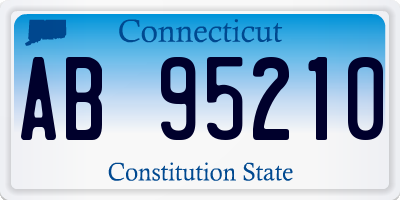 CT license plate AB95210
