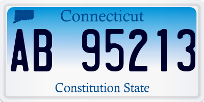 CT license plate AB95213