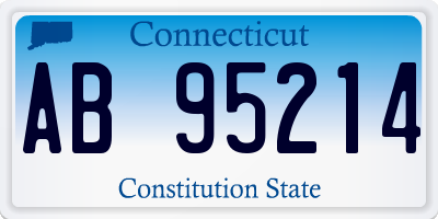 CT license plate AB95214