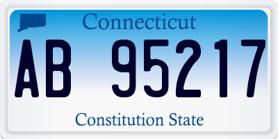 CT license plate AB95217