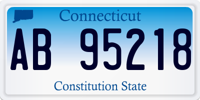 CT license plate AB95218