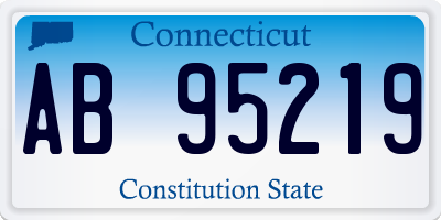 CT license plate AB95219