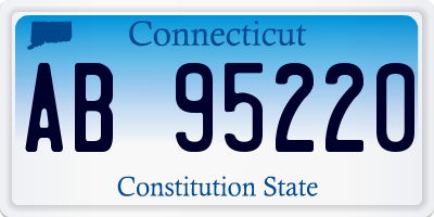 CT license plate AB95220