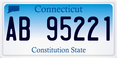 CT license plate AB95221