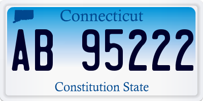 CT license plate AB95222