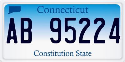 CT license plate AB95224