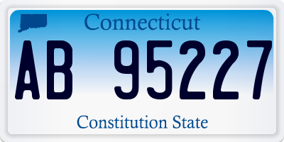 CT license plate AB95227