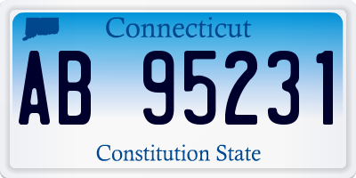 CT license plate AB95231