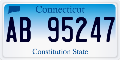 CT license plate AB95247