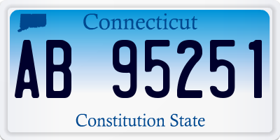 CT license plate AB95251