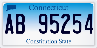 CT license plate AB95254