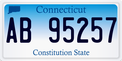 CT license plate AB95257