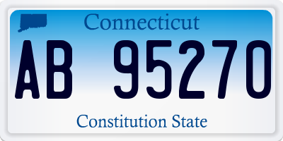 CT license plate AB95270