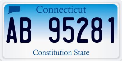 CT license plate AB95281