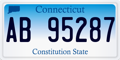 CT license plate AB95287