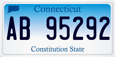 CT license plate AB95292