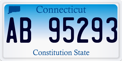 CT license plate AB95293