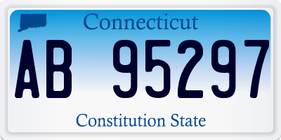 CT license plate AB95297