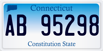 CT license plate AB95298