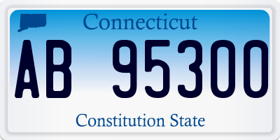 CT license plate AB95300