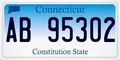 CT license plate AB95302