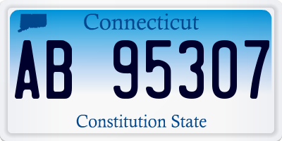 CT license plate AB95307