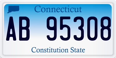 CT license plate AB95308