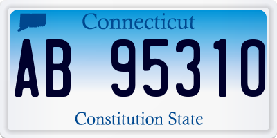 CT license plate AB95310