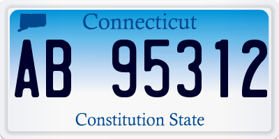 CT license plate AB95312