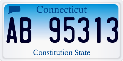 CT license plate AB95313