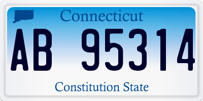 CT license plate AB95314