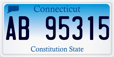 CT license plate AB95315