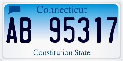 CT license plate AB95317