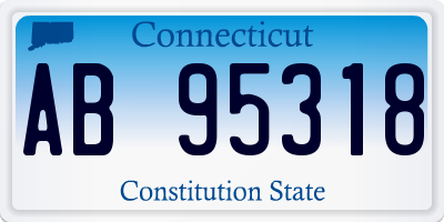 CT license plate AB95318