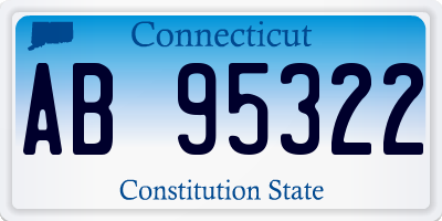 CT license plate AB95322