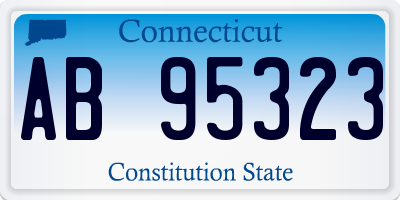 CT license plate AB95323