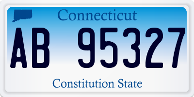 CT license plate AB95327