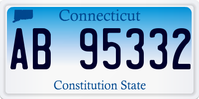 CT license plate AB95332