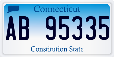 CT license plate AB95335