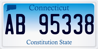 CT license plate AB95338