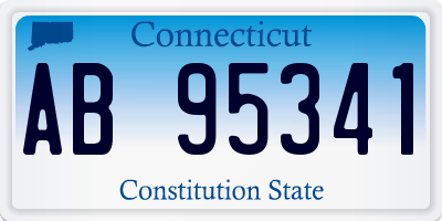 CT license plate AB95341