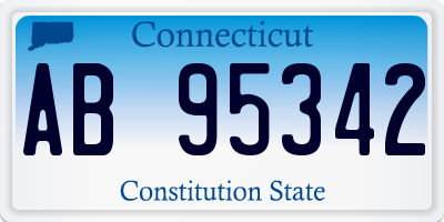 CT license plate AB95342