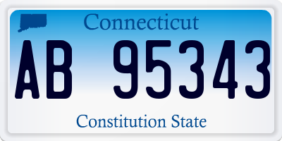 CT license plate AB95343