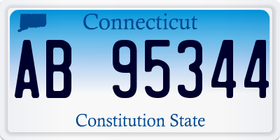 CT license plate AB95344